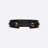 Maud Black/Gold Leather Belt