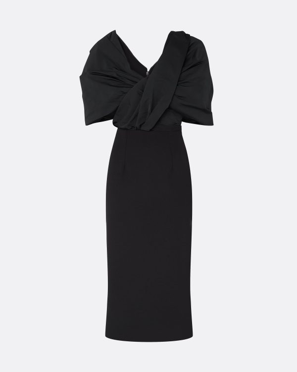 Roma Black Midi Dress - Image 5