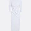 Asena Silk Blue Midi Dress - Image 5