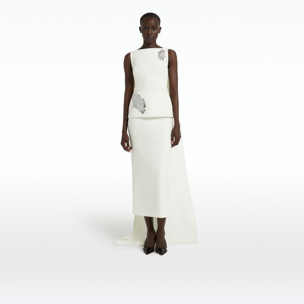 Cemile Ivory Midi Dress - Image 6
