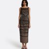 Ceren Black Midi Dress