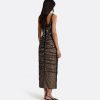 Ceren Black Midi Dress - Image 2