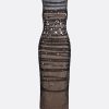 Ceren Black Midi Dress - Image 5
