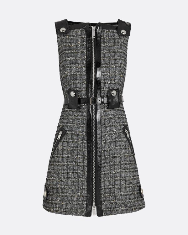 Ele Metallic Greyscale Short Dress - Image 6