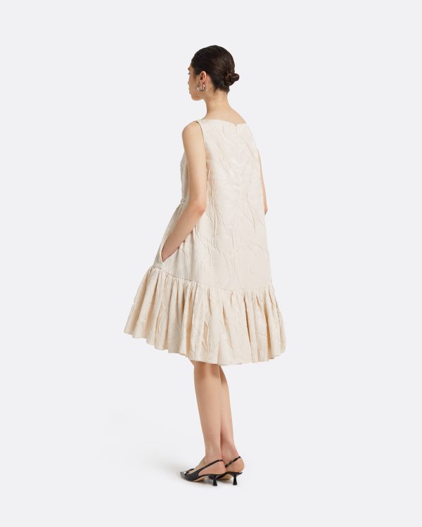 Becce Embroidered Ivory Short Dress - Image 2