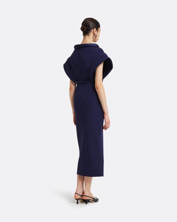 Meral Azurite Blue Midi Dress - Image 2