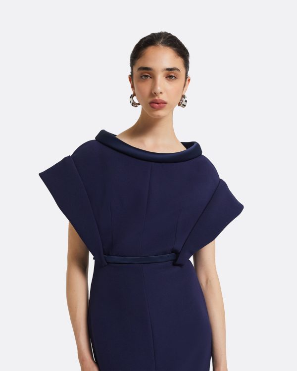 Meral Azurite Blue Midi Dress - Image 3