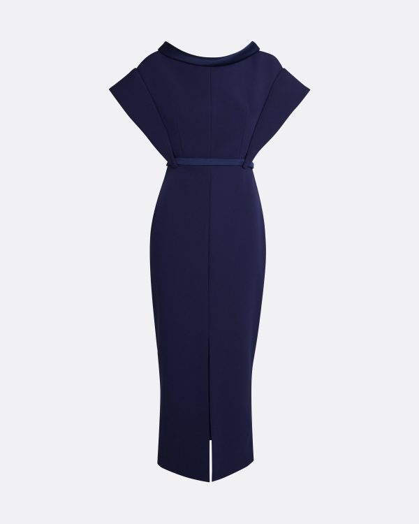 Meral Azurite Blue Midi Dress - Image 5