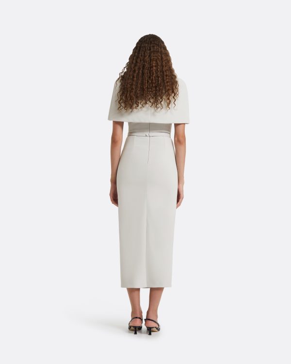 Shula Stone Grey Midi Dress - Image 2
