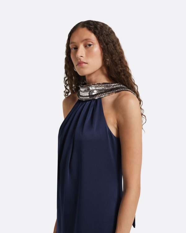 Fenix Midnight Navy Midi Dress - Image 4