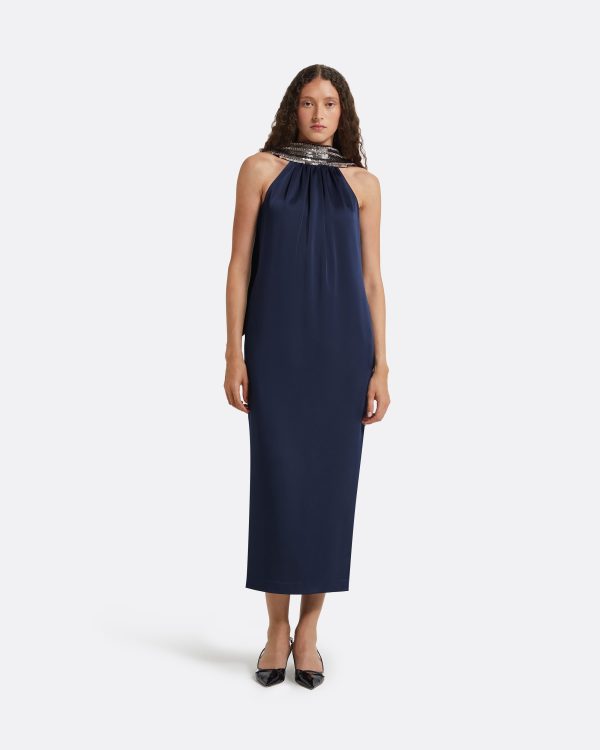 Fenix Midnight Navy Midi Dress - Image 6