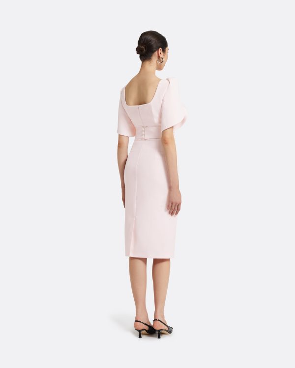Joan Barely Pink Midi Dress - Image 3