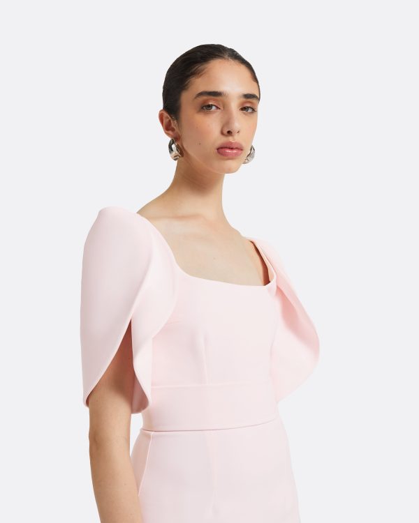 Joan Barely Pink Midi Dress - Image 4