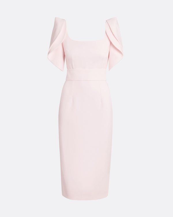 Joan Barely Pink Midi Dress - Image 5