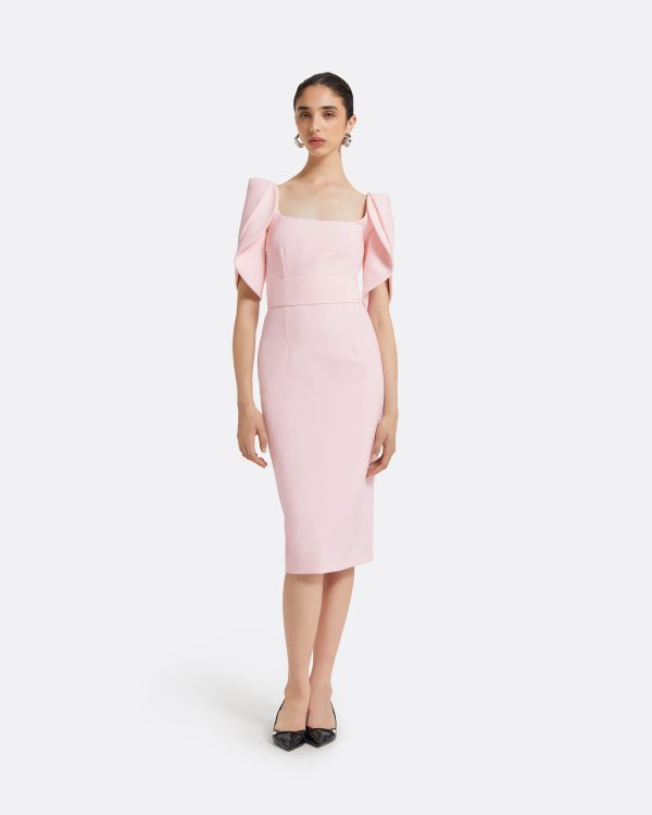 Joan Barely Pink Midi Dress - Image 6