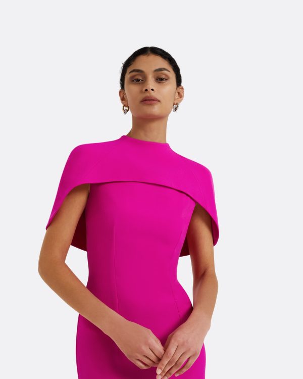 Kalika Wild Strawberry Midi Dress - Image 3