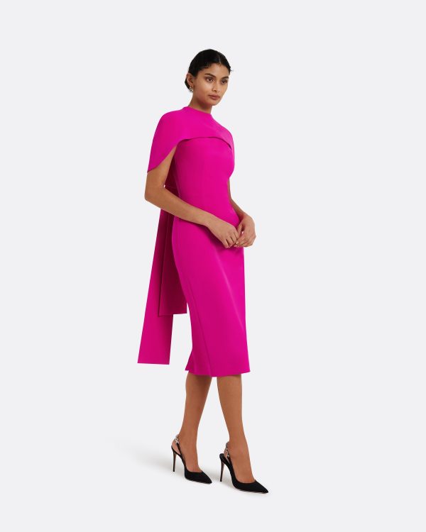 Kalika Wild Strawberry Midi Dress - Image 4