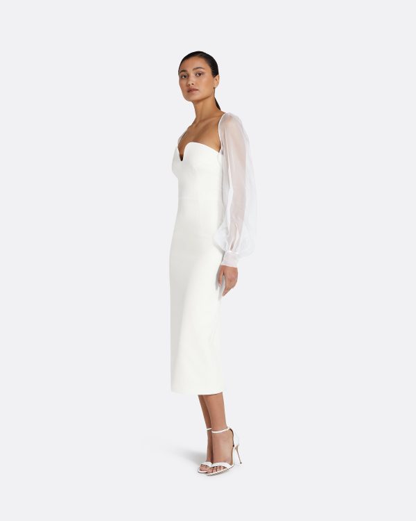 Catalina Ivory Midi Dress - Image 4