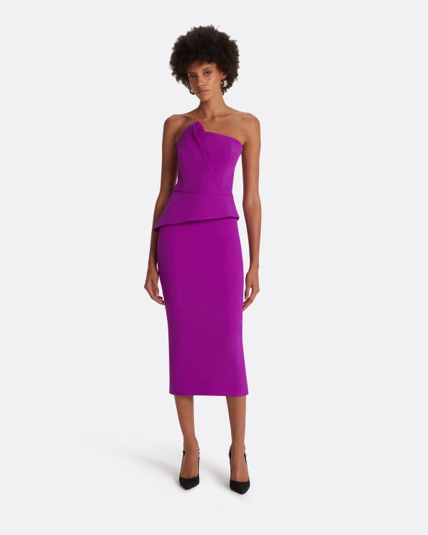 Delani Magenta Midi Dress