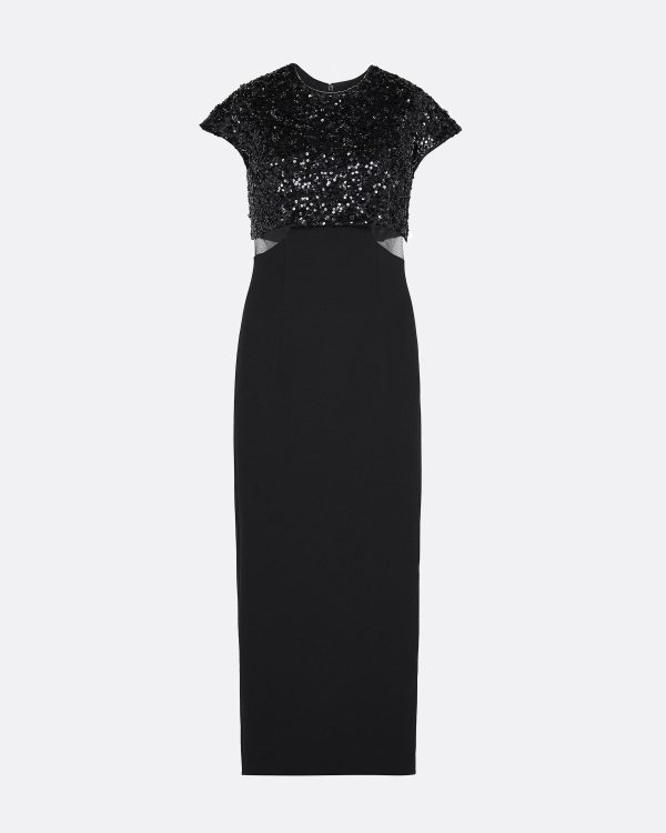 Dominica Black Midi Dress - Image 5