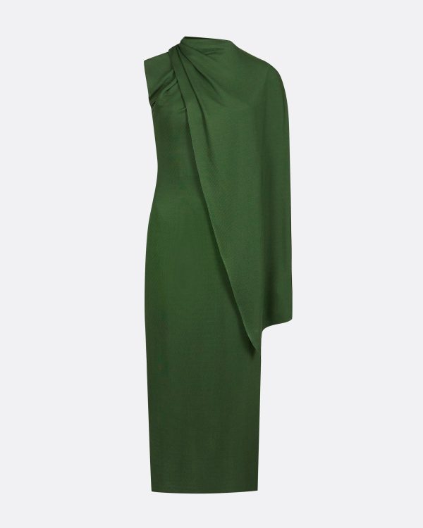 Dilly Moss Green Midi Dress - Image 5