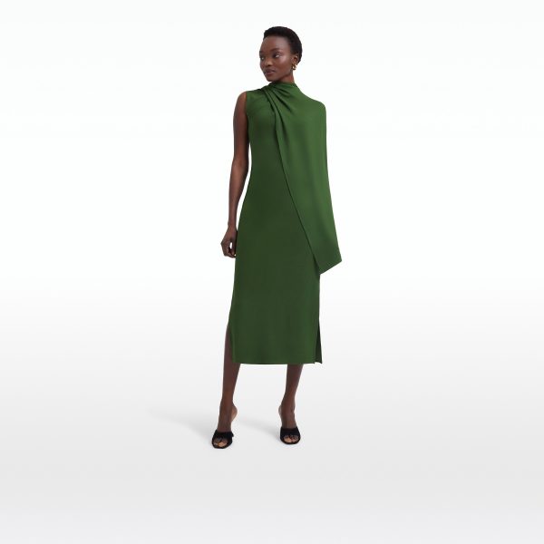 Dilly Moss Green Midi Dress - Image 6