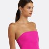 Rowan Wild Strawberry Feather-Trimmed Short Dress - Image 3
