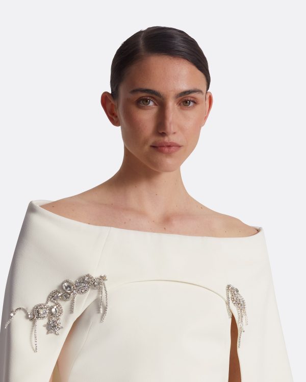Manorel Ivory Broken Jewellery Embroidered Harness & Rowan Dress - Image 3