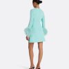 Rena Positano Feather-Trimmed Short Dress - Image 2