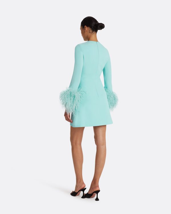 Rena Positano Feather-Trimmed Short Dress - Image 2