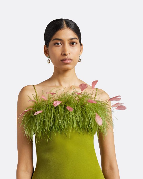 Molly Woodbine Feather-Trimmed Short Dress - Image 3