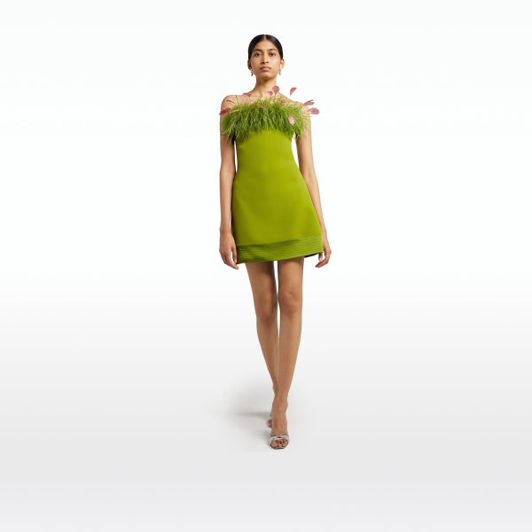Molly Woodbine Feather-Trimmed Short Dress - Image 6