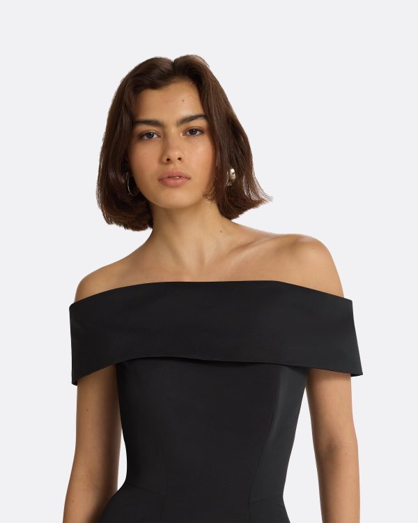 Kristiana Black Midi Dress - Image 3
