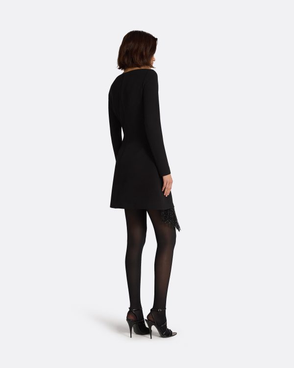 Corrina Black Short Dress - Image 2