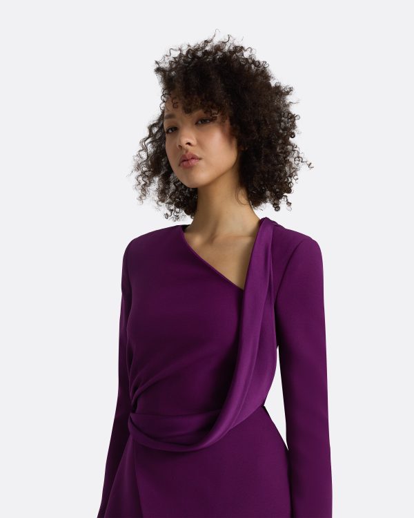 Laurana Currant Midi Dress - Image 3