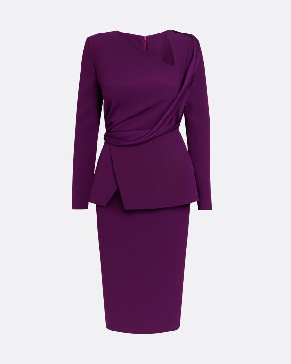 Laurana Currant Midi Dress - Image 5
