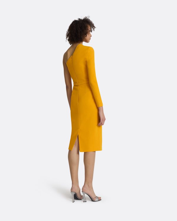 Qwenda Ochre Midi Dress - Image 2