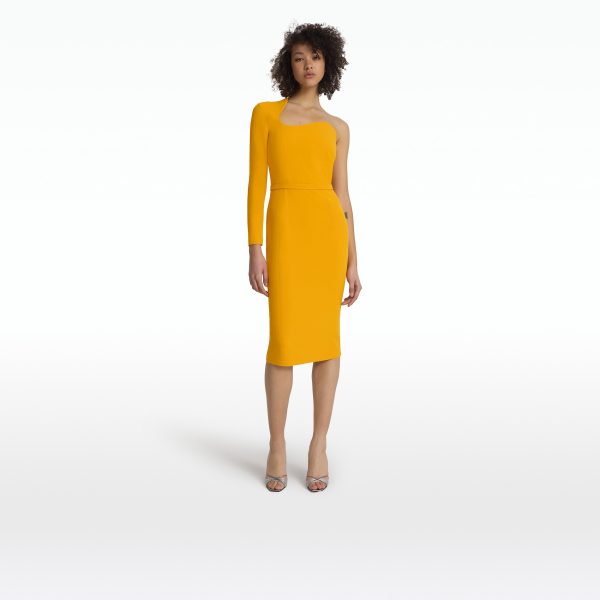 Qwenda Ochre Midi Dress - Image 6