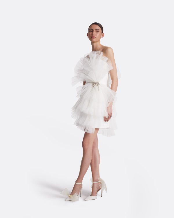 Tissy Ivory Short Dress - Image 4