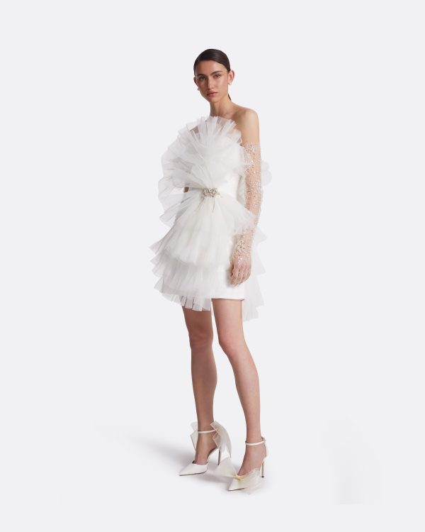 Tissy Ivory Short Dress - Image 7