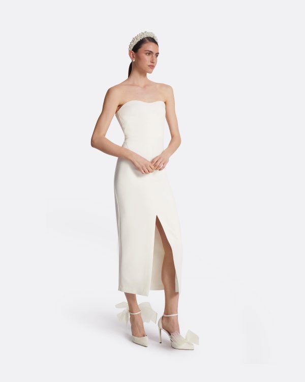 Peggie Ivory Midi Dress - Image 4