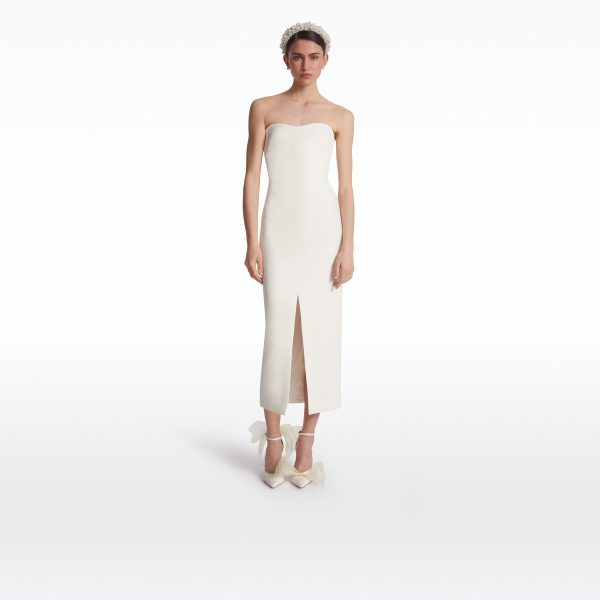 Peggie Ivory Midi Dress - Image 6