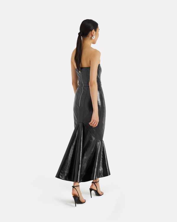 Hensley Black Midi Dress - Image 2