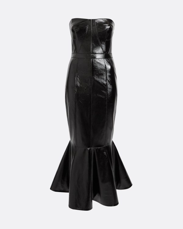 Hensley Black Midi Dress - Image 5
