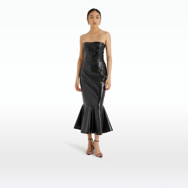 Hensley Black Midi Dress - Image 6