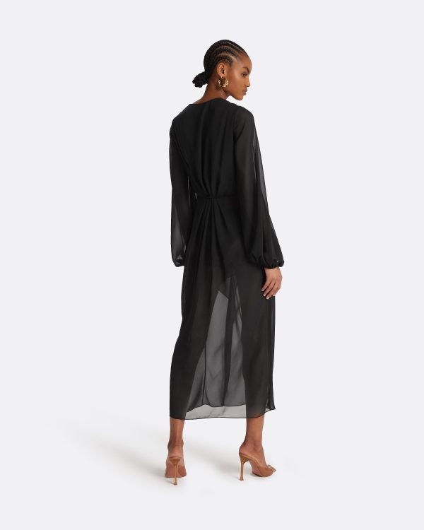 Prova Black Midi Dress - Image 2
