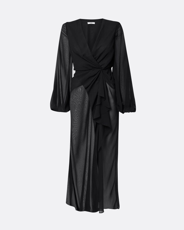 Prova Black Midi Dress - Image 5