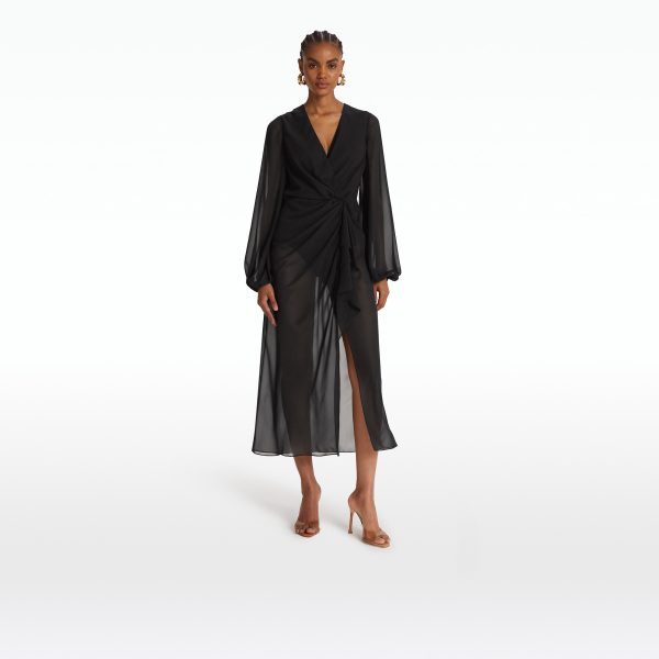 Prova Black Midi Dress - Image 6