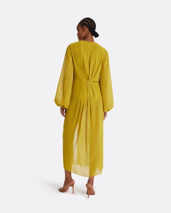 Prova Chartreuse Midi Dress - Image 2