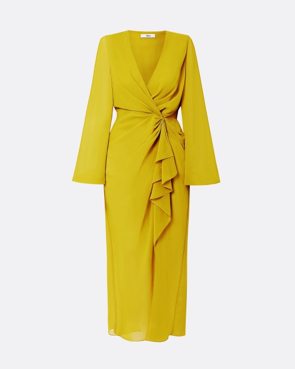 Prova Chartreuse Midi Dress - Image 5